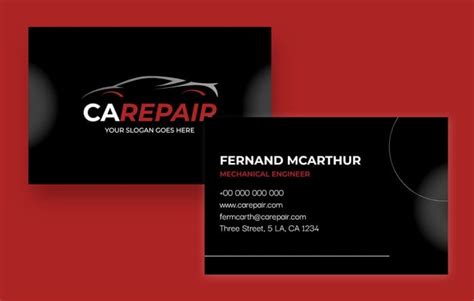 Free Mechanic Business Cards Templates to edit | Wepik