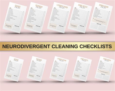 Adhd Neurodivergent Cleaning Checklist Printable Adhd Etsy