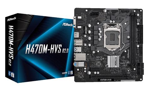 Купить Материнская плата AsRock H470M-HVS R2.0 (s1200, Intel H470) с ...