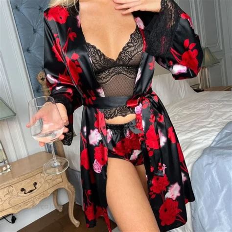OrcaJump Erotic Lingerie Sexy Style Mesh Halter Bow Pajamas