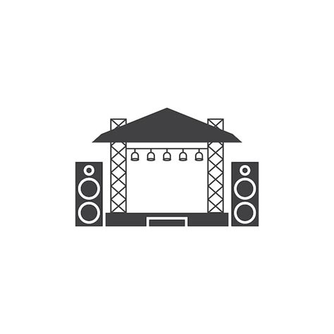 Premium Vector Concert Stage Icon Vector