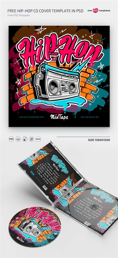 Free Hip Hop Cd Cover Template In Psd Free Psd Templates