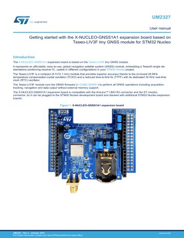 STMicroelectronics X NUCLEO GNSS1A1 User Manual Manualzz