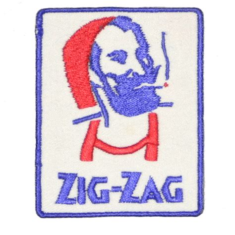 Zig Zag Man Logo Iron On Patch Rolling Papers Old School Etsy