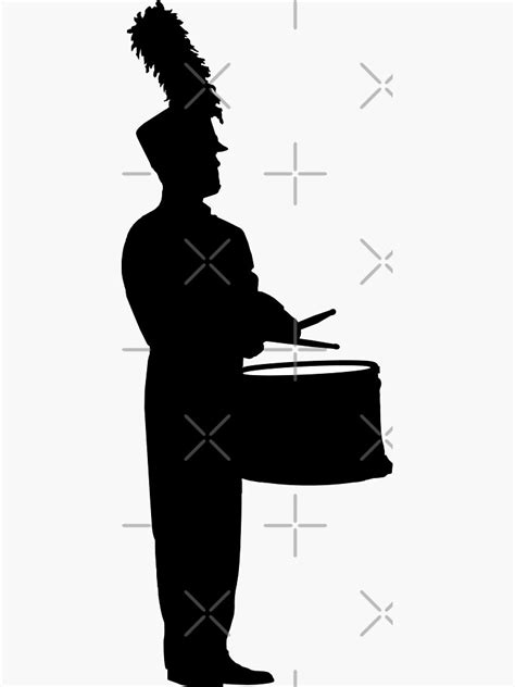 Marching Band Snare Drummer Standing Sticker For Sale By Vistascribe