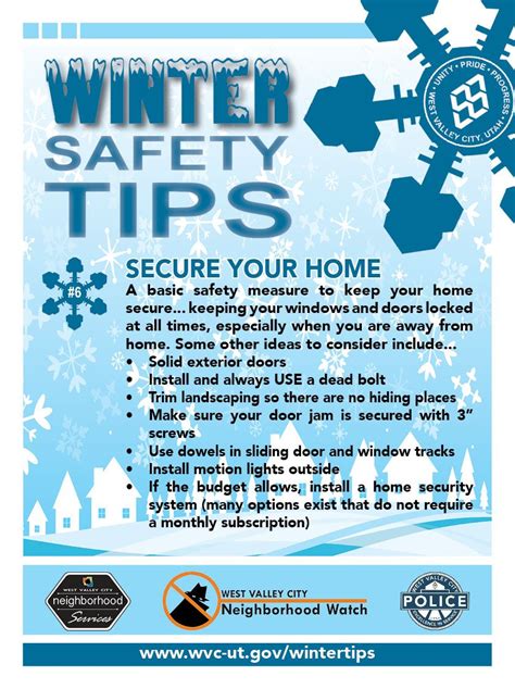 Winter Safety Tips West Valley City Ut Official Site