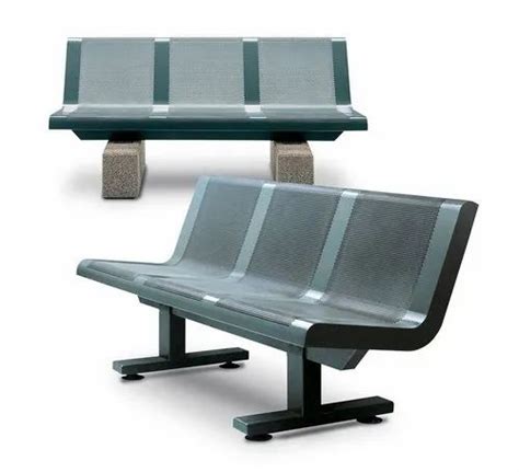 Stainless Steel Polished Railway Station Waiting Bench Seating