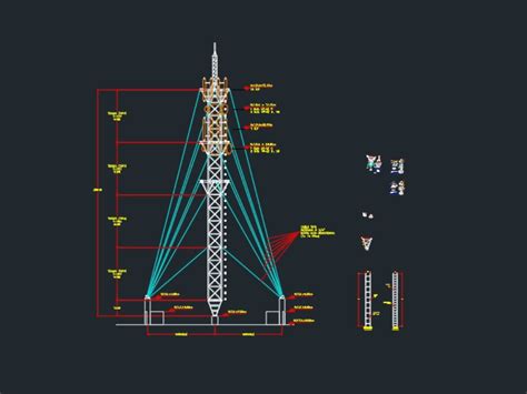 Torre Arriostrada De Telecomunicaciones Kb Bibliocad