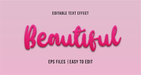 Premium Vector Beautiful Text Effect Editable Text