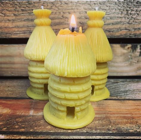 Large Beehive Beeswax Candles Etsy Uk