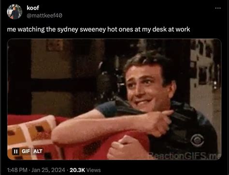 At Work Watching Sydney Sweeney On Hot Ones Know Your Meme