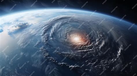 Premium AI Image | Hurricane from space Satellite view Super typhoon ...