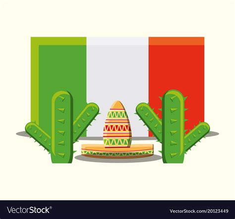 Mexican flag design Royalty Free Vector Image - VectorStock