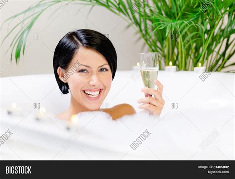 Woman Taking Bath Suds Image And Photo Free Trial Bigstock