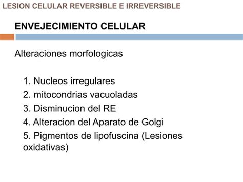 Lesion Celular Reversible E Irreversible Ppt