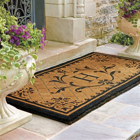 Monaco Monogrammed Coco Door Mat A 30 X 48 Traditional