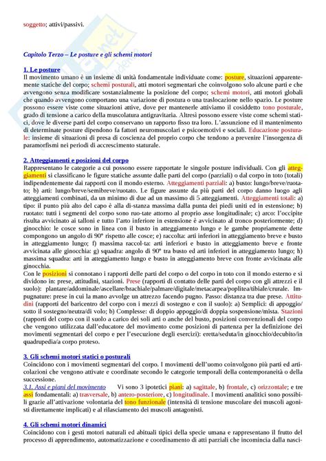 Riassunto Esame Teoria E Metodologia Del Movimento Umano Prof Casolo