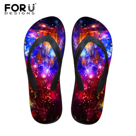 Forudesigns Galaxy Star Print Women Summer Shoes Women Summer Flip Flops Shoes Sandals Slipper