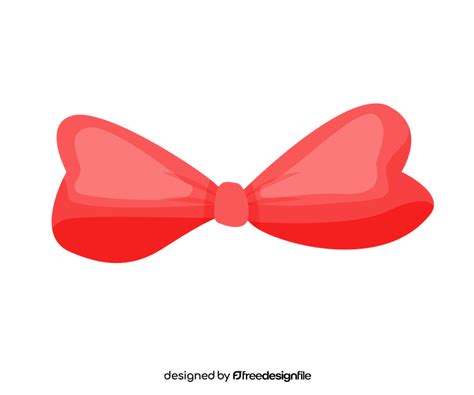 Red Bow Ribbon Clipart Vector Free Download