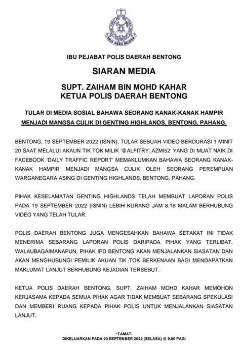 Polis Diraja M Sia On Twitter Isu Tular Siaran Media Ketua Polis