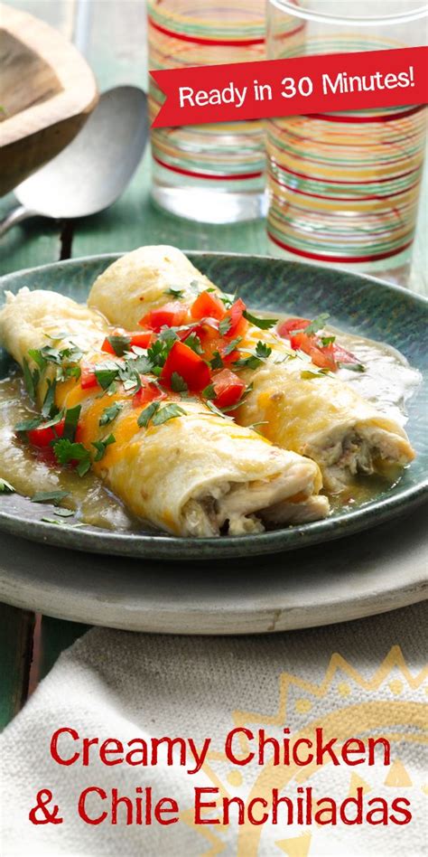 Creamy Chicken Chile Enchiladas Recipe From Old El Paso Old El Paso Recipe Recipes