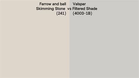 Farrow And Ball Skimming Stone 241 Vs Valspar Filtered Shade 4003 1B