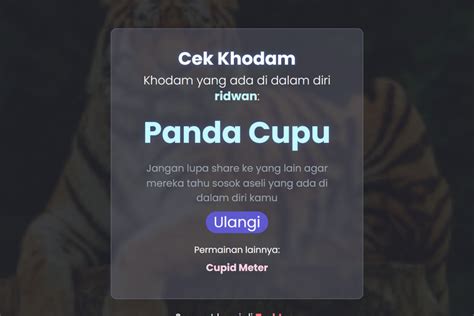 Foto Cara Cek Khodam Online Yang Lagi Ramai Di Medsos Cuma Buat