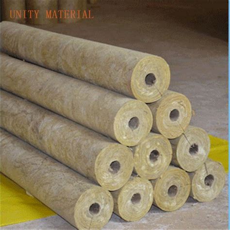 Rock Fibre Wool Pipe Thermal Insulation For Building Mineral Hot Water Pipe Fire Resistant Heat