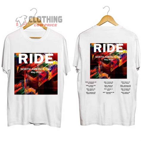 Ride North American Tour 2024 Merch, Ride 2024 Tour Shirt, Ride Band Tour Dates 2024 T-Shirt ใน ...