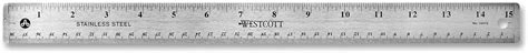 Amazon Westcott 10416 15 Stainless Steel Office Ruler With Non