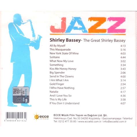 Shirley Bassey The Great Shirley Bassey Cd Fiyatı