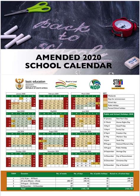 Amended 2020 School Calendar | Willowmoore High School