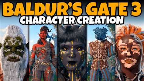 Baldur S Gate 3 Character Creation All Races Male Female Full