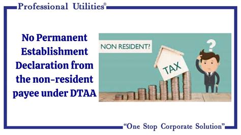 No Permanent Establishment Declaration From The Non Resident Payee