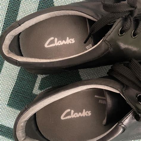 Black Clarks School Shoes Womens size 9 Width size... - Depop