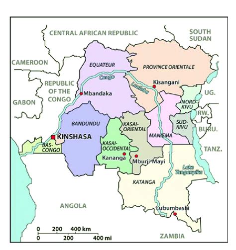 poliTical map of The Drc (Source: canaDian miliTarY Journal Vol. 11 ...