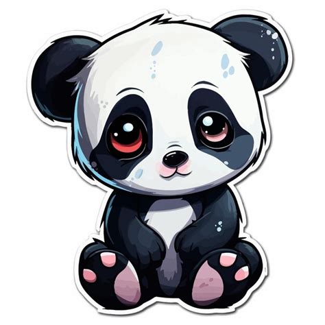 Ilustração em vetor panda fofo Vetor Premium