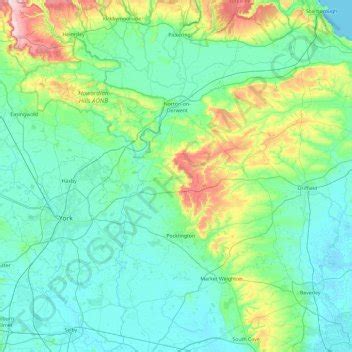 River Derwent topographic map, elevation, terrain