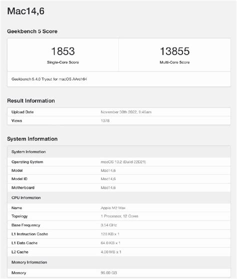 性能小幅升级内存最大96GBM2 Max跑分现身GeekBench 财经头条