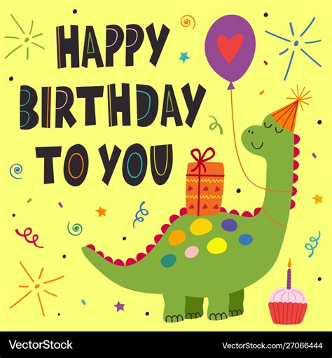 Dinosaur Birthday Card - Printable Cards