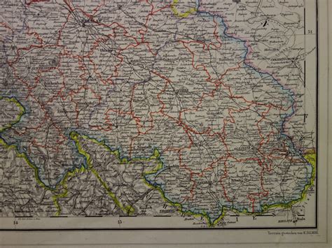 Old map of GERMANY POLAND 1874 original antique poster of | Etsy