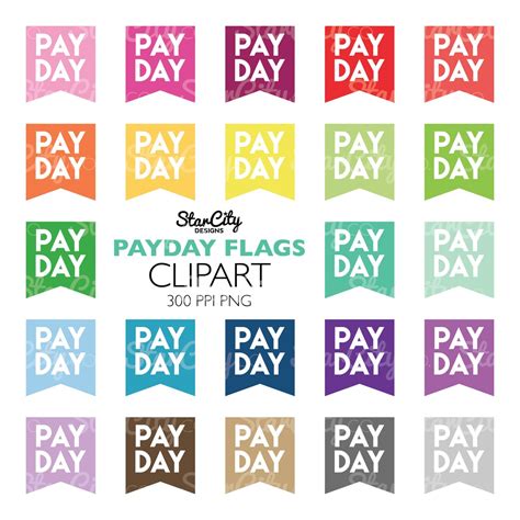 Payday Digital Stickers Payday Clip Art Money Clip Art | Etsy