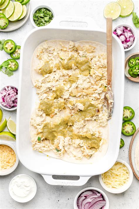 Green Chicken Enchilada Casserole All The Healthy Things