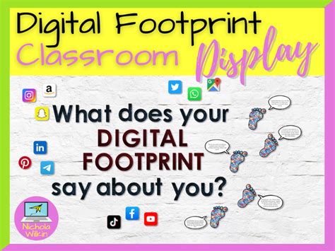 Digital Footprint Classroom Display Teaching Resources