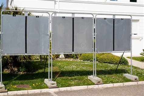 Official Bulletin Board For Election Billboard Signs In France Stock