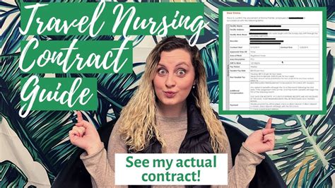 Travel Nursing Contract Example See My Actual Contract To Learn What