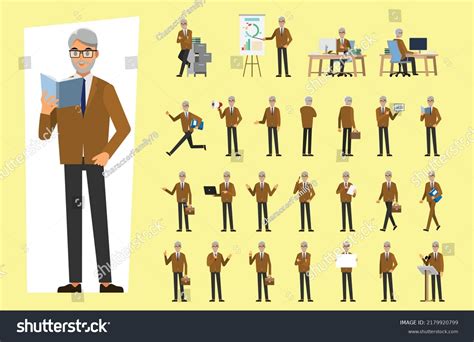 Cartoon Business Man Wear Suit Character Stock Vector (Royalty Free ...