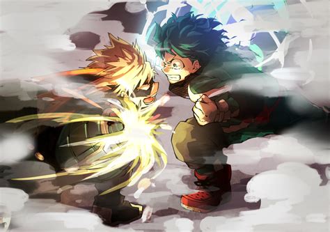 Bakugou vs Midoriya - My Hero Academia HD Wallpaper