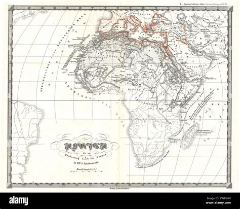 1855 Spruner Map Of Africa Up To The Arab Conquests In The 7th Century