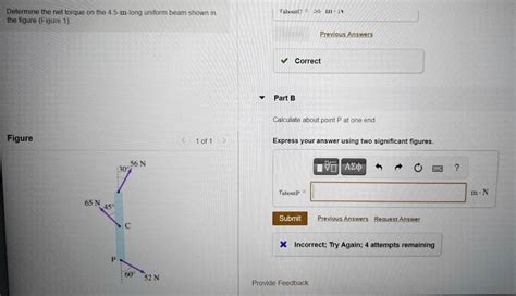 Solved Determine The Net Torque On The M Long Uniform Beam Shown In